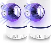 Fruit Fly Traps for Indoors – Fan Powered Bug Catcher for Mosquitoes, Gnats, Moths & Fruit Flies, Silent & Effective (2, White)