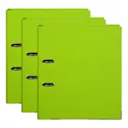 3x Marbig PE Lever Arch File Folder A4 Document Filing Organiser Holder Lime