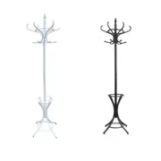 Tree Style 12 Hooks Coat Stand Hat Bag Clothes Rack Wooden Umbrella Base Ring