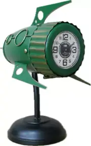 Spaceship Style Freestanding Desk Clock | GREEN | Quirky Home Decor