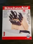 NIB Kitchen Aid 16pcs Sharp Fine Edge Cutlery + Knife Block