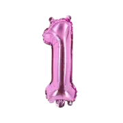 Number One Balloon Pink Number 1 Balloon 32" Foil Mylar Pink Number Balloon