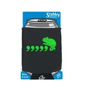 Comma Chameleon 80'S Retro - Funny Novelty Stubby Holder With Base