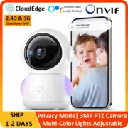 3MP 2.4G/5G Wifi Baby Monitor Cry Detection Motion Tracking Night Light ONVIF Se