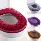 1* Bathroom Toilet Seat Closestool Washable Soft Warmer Mats Pad Cushion N5P9