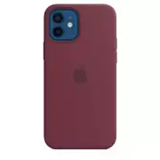 Genuine Apple iPhone 12 Mini Silicone Case with MagSafe PLUM