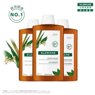 【KLORANE 蔻蘿蘭官方直營】暢銷洗髮精400ml 3入組(養髮/抗屑/控油/修護/涼感 任選)