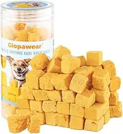Glopawear Freeze-Dried Egg Yolk Dog Treats – Pure Single-Ingredient Protein Snacks, Supports Skin & Coat Health – Healthy Crunchy Rewards for Cats & Dogs, Perfect for Training-100g