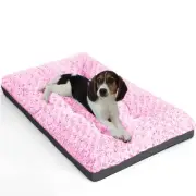 Deluxe Washable Dog Bed for Small Dogs Dog Crate Mat 24 inch Comfy Fluffy Ken...