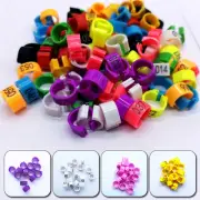 100Pcs Chicken Pigeon Leg Band Dove Bird Chicks Parrot Clip Rings Number 1-100