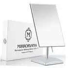 Large Tabletop Face Mirror with Stand - True No Magnification Single Sided