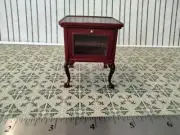 Dollhouse Bespaq Side Table Glass Front Opening