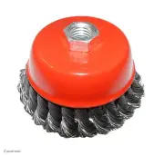 TWO 4” KNOTTED CUP WIRE WHEELS – wire brush wheel – rust removal - brushes