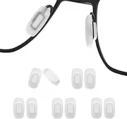 Push in Eyeglass Nose Pads,BEHLINE 5 Pairs Snap in Glasses Nose Piece for Eye Glasses Sunglasses,Replacement for Costa Maui Frames,Soft Silicone Nose Bridge Pads,Anti-Slip Nose Guards(11mm,Square)