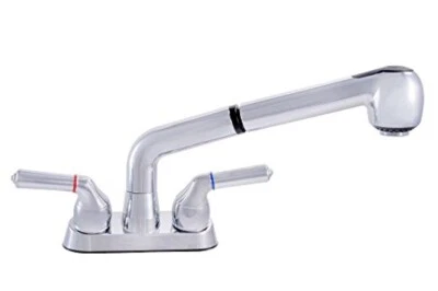 LDR 012 52445CP Exquisite Laundry Faucet, Pull-out Spout, Lifetime Plastic, Chro