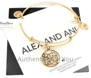 NEW Disney Parks Alex and Ani 2015 Mickey Mouse Gold Bangle Bracelet