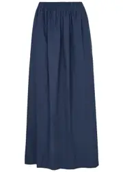 Aexae Cotton-poplin Maxi Skirt - Navy - S (UK8-10 / S) S (UK8-10 / S)