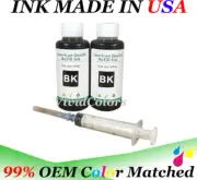 200ml Black bulk refill ink kit with syringe for ALL HP inkjet printer