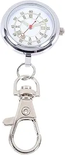 [WRITWAA] 1pc Nurse Table Watches Digital Fob Watch Pocket Smartwatch Badge Clip Potable Watch Lapel Pin Watch Clip Hanging Watch Cases for Men Locket Silver Strap Material: Alloy