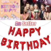 Happy Birthday Balloon Banner Letters Foil Balloons Party Bunting Self Inflating