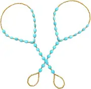 [Holibanna] Women's Anklet Bead Anklet Chain Elastic Anklet for Foot Fashion Jewelry for Beach Daily Wear