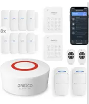 Wireless Home Alarm System 9-Piece Kit, Wifi Alarm System for Home Security