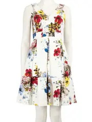 Floral Pattern Sleeveless Fabienne Dress