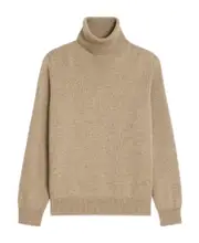 Turtleneck sweater in Scottish cashmere S,XS Nude