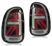Car Light LED Taillights Assembly Pair，Compatible With BMW Mini R60 2011-2016，Compatible With Cooper Countryman Union Jack Rear Tail Lamps W/Dynamic Lights(Red Clear S2)
