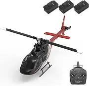 1/27 Scale RC Helicopters for Adults, F08 2.4G 6CH Brushless Remote Control Helicopter Model with Flight Stability & Flow Positioning,3 Battery