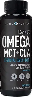 LEAN CORE OMEGA MCT + CLA - Stimulant Free Health Formula, Lean Muscle & Toned P