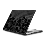 MacBook Air 15-inch (M2 - M4) Impact Case Cherry Blossom Grid Black
