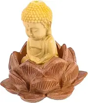MERRYHAPY Peach Wood Buddha Statue Vintage Craftsmanship Decorative Hanging Pendant
