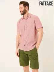 FatFace Pink Short Sleeve Mini Geo Print Shirt (AJ5090) | $102