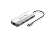 Vention 6-in-1 USB-C Docking Station - Gray Aluminum Alloy Type HDMI / USB 3.0