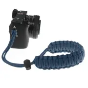 Dark Navy Blue Braided 550 Paracord Adjustable Camera Wrist Strap Bracelet