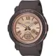 CASIO BABY-G 金屬質感優雅雙顯計時錶/棕/BGA-290-5A