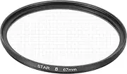 uxcell 67mm Star Lens Filter, Starburst Lens Filter 8 Points Star Camera Lens Filter for Night Scenery Glassworks