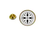 pins pin's badge metal lapel hat button compass ref4