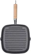 Cast Iron Skillets, Stovetop Grill Pan, Steak Grill Pan, Suitable for Grilling Bacon, Steak, Onions, Etc