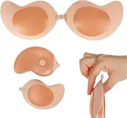 [Nimiah] Double-Sided Strapless Sticky Bra - Self Adhesive Push up Bra for Women | Reusable Backless Bra for Dress