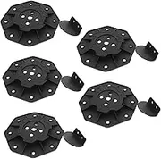 CRILSTYLEO Deck Foundation Kit 5pcs Plastic Adjustable Pedestal Blocks for Garage Bed Cabinet Sturdy Support