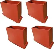 Ｂｅｓｇａ 4 Pack Ladder Foot Pads Non Slip Rubber Covers for Steep Ladders, 7.1x2.8cm, as described