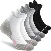 Gonii Ankle Socks Womens Hiking Running Cushioned Quarter Athletic Socks 3 Pairs