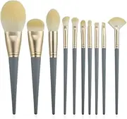 10pcs Makeup Brushes Set，Powder Facial Make Up Brush Kit，Beauty Makeup Tool Kit for Foundation Blush Eyeshadow,Eyebrow