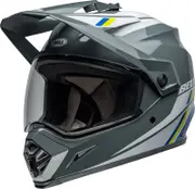 Bell MX-9 Adventure MIPS Alpine, adventure helmet , color: Grey/White/Blue/Yellow , size: XXL