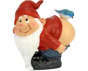 Toscano Loonie Moonie Naked Butt Garden Gnome Statue, Medium 20.25 cm, Polyresin, Full Color Palette