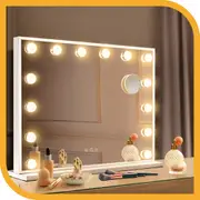 Simplus LED Hollywood Mirror with Lights Vanity Makeup Mirrors Beauty Free Standing Multi Size