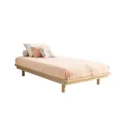 Oikiture Bed Frame King Single Size Wooden Bed Base Timber Floating Beds