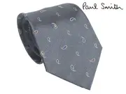 ya20 Paul Smith M1A 552M A40723 Men Tie Classic Silver Gray Material Multicolor